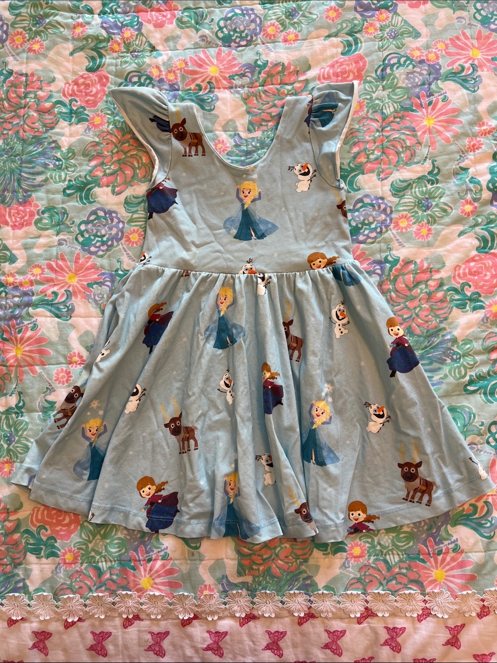 Monica+Andy Girls Blue Frozen Princess Dress